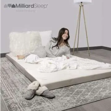 Milliard Trifold Mattress, Twin XL Size, 6 inch, Portable Foldable Mattress with Memory Foam & Washa...
