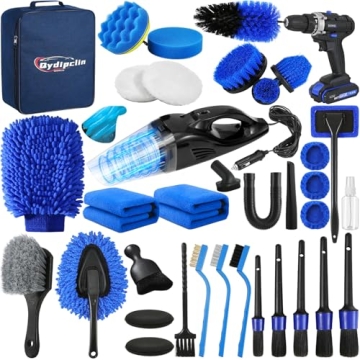 Qydipclin 37Pcs Car Detailing Kit, Car Detailing Brush Set, Car Wash Cleaning Kit, Car Detailing Bru...