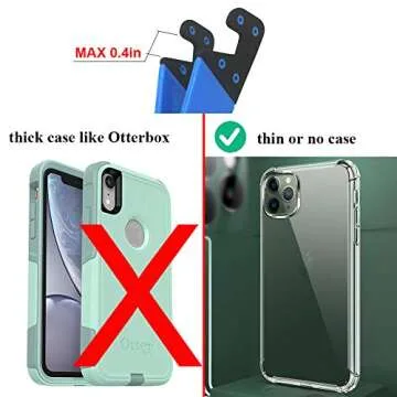 Portable Cell Phone Stand for Desk, Foldable Pocket Travel Mobile Phone Holder, Upgrade Universal V ...