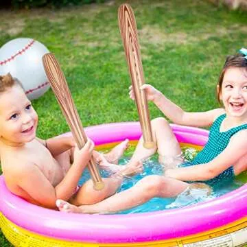 Lewtemi 3 Pcs Inflatable Baseball Set for Summer Fun