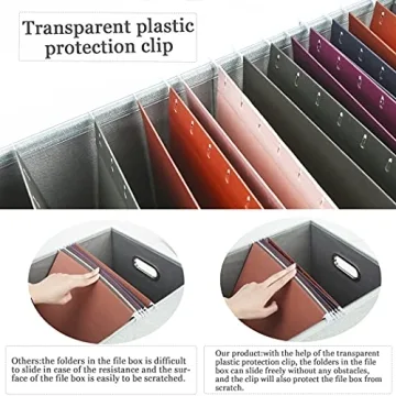 Oterri File Organizer Box for Stylish Document Storage