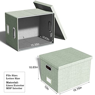 Oterri File Organizer Box for Stylish Document Storage