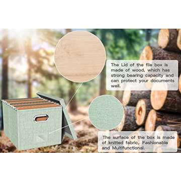 Oterri File Organizer Box for Stylish Document Storage