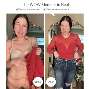 Popilush Sheer Mesh Shapewear Bodysuit for Women