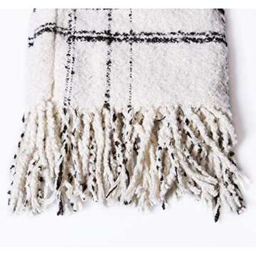 Chalier Womens Winter Plaid Infinity Scarf Warm Tassel Circle Loop Scarves & Knit Fall Scarfs for Wo...