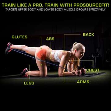 Premium Heavy Duty Resistance Bands Set 20 to 50 LB