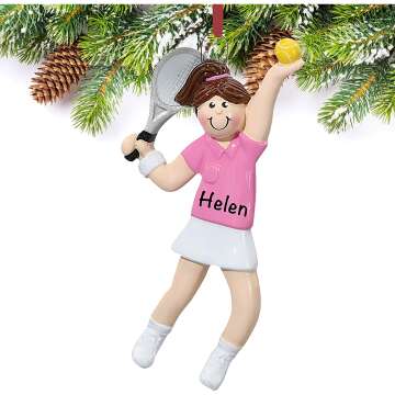 Personalized Tennis Ornaments for Christmas Gifts
