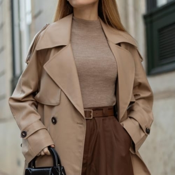 GOELIA Women's Seamless Merino Wool Sweater - Camel Color