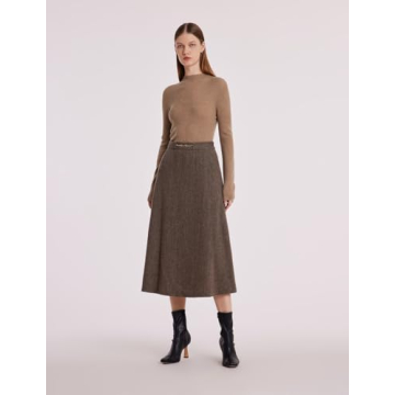 GOELIA Women's Seamless Merino Wool Sweater - Camel Color