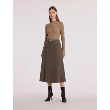 GOELIA Women's Seamless Merino Wool Sweater - Camel Color