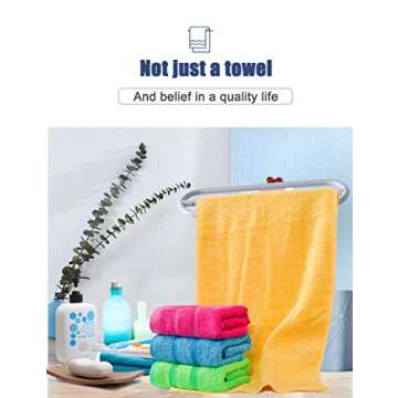 MEMRUI Multicolor Fingertip Towels for Bathroom - Kid's Face Towels, 10 x 18 Inches, 4 Pcs in 4 Colors
