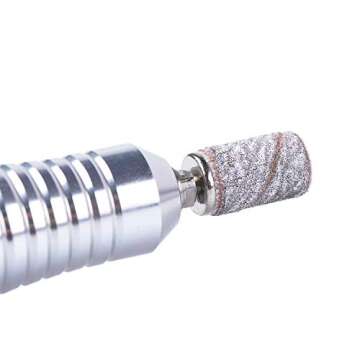 SpeTool 100Pcs Sanding Ring Bands 150 Grinding Polisher,Professional Nail Sanding Band for Sanding Bit,Manicure Tools for Nail Drill Files, Gel Nail Removing, and Nail Drill Machine (Zebra)