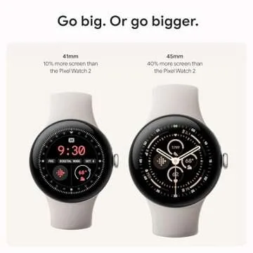 Google Pixel Watch 3 (45mm) Android Smartwatch, Heart Rate Tracking, Fitbit Advanced Running, Fitnes...