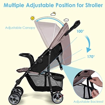 Baby Joy Lightweight Compact Stroller for Travel