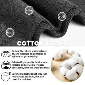 CHARMKING Women’s 8 Pairs Ankle Socks Cotton Non Slip