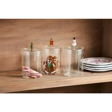 Mud Pie Tree Glass Icon Canisters with Tree Handle