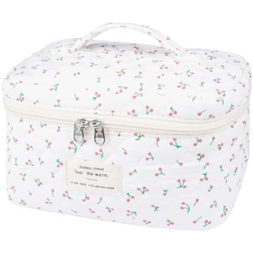 Large Travel Floral Makeup Bag - Stylish & Practical