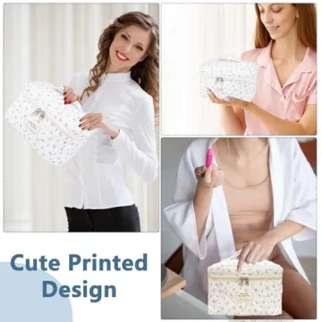 Stylish Large Travel Floral Makeup Bag for Women