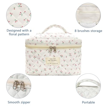 Stylish Large Travel Floral Makeup Bag for Women