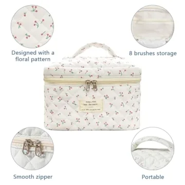 Stylish Large Travel Floral Makeup Bag for Women