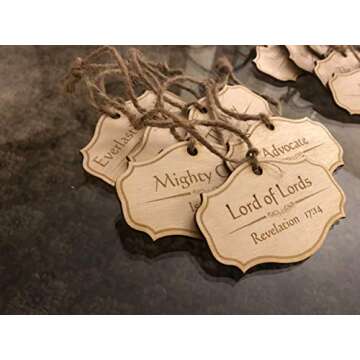 Names of Jesus Christ Christmas Ornament Set 24 Ornaments with Different Names of The Savior