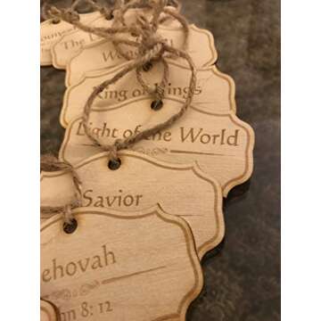 Names of Jesus Christ Christmas Ornament Set 24 Ornaments with Different Names of The Savior