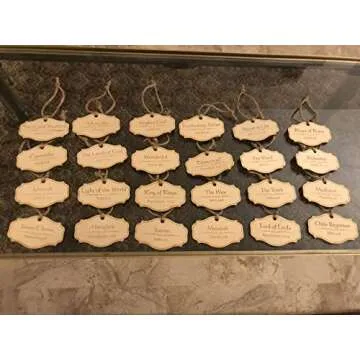 Names of Jesus Christ Christmas Ornament Set 24 Ornaments with Different Names of The Savior