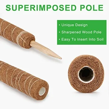 GROWNEER 29 Inches Coir Moss Pole for Indoor Plants