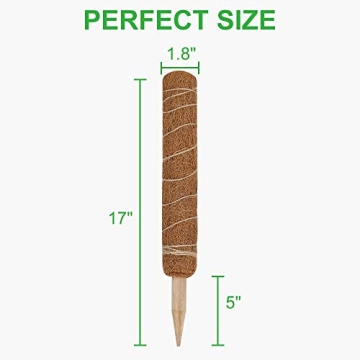 GROWNEER 29 Inches Coir Moss Pole for Indoor Plants