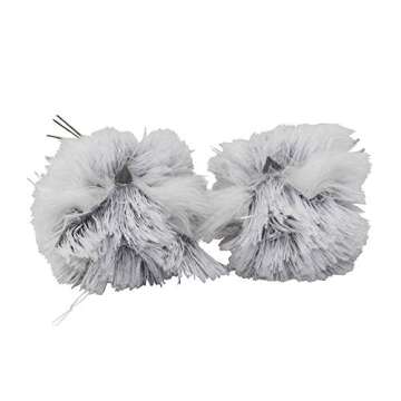 Kurt Adler 5-Inch Furry Gray Owl Set of 2