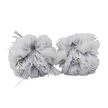 Kurt Adler 5-Inch Furry Gray Owl Set of 2