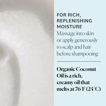 Sky Organics Organic Extra Virgin Coconut Oil for Hair & Skin, 100% Pure & Cold Pressed USDA Certified Organic to Moisturize, Soften & Nourish, 16.9 fl. Oz