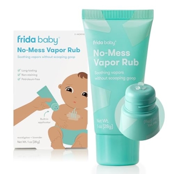 Frida Baby No-Mess Vapor Rub - Soothing Eucalyptus & Lavender, Easy Application