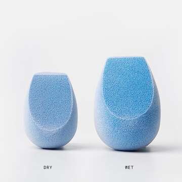 JUNO & Co. Microfiber Velvet Sponge, Latex-Free, Dual Layer Technology, Flawless Makeup Blender for Foundations, Powders and Creams (4 Fusion Sponge Bundle)