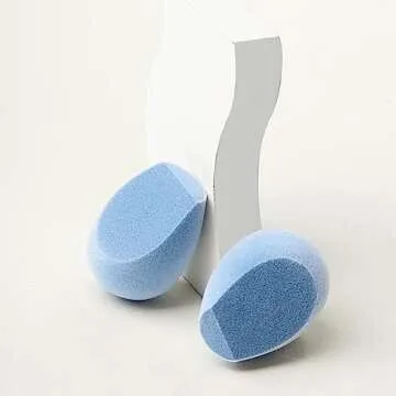 JUNO & Co. Microfiber Velvet Sponge, Latex-Free, Dual Layer Technology, Flawless Makeup Blender for Foundations, Powders and Creams (4 Fusion Sponge Bundle)