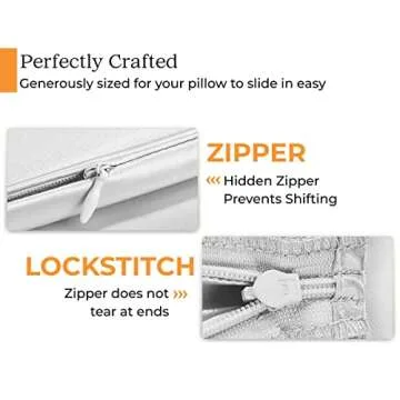 Sleep Mantra 100% Mulberry Silk Pillowcase for Hair and Skin Health, Hidden Zipper, 22 Momme, Both Sides Smooth, Breathable and Natural, Machine Washable, (King, Pure White)