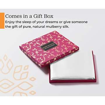 Sleep Mantra 100% Mulberry Silk Pillowcase for Hair and Skin Health, Hidden Zipper, 22 Momme, Both Sides Smooth, Breathable and Natural, Machine Washable, (King, Pure White)