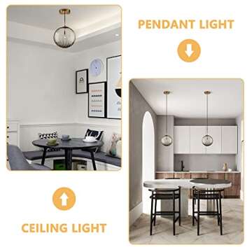 KCO Lighting Large Globe Pendant with Vintage Design