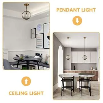 KCO Lighting Large Globe Pendant with Vintage Design