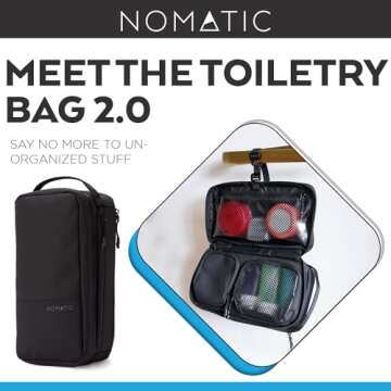 NOMATIC Toiletry Bag for Travel - Great for Travel Size Toiletries - Travel Essentials Wash Bag - Tr...