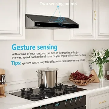 IKTCH 30" Under Cabinet Range Hood with Gesture Control