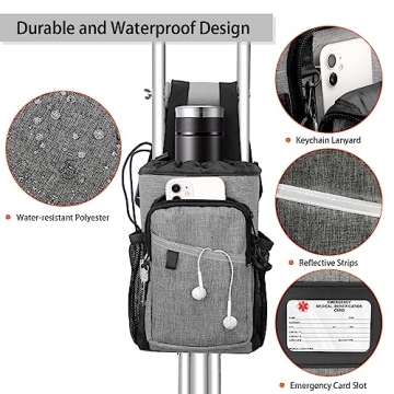 Crutch Bag Pouch – Waterproof, Spacious & Comfortable for Crutches