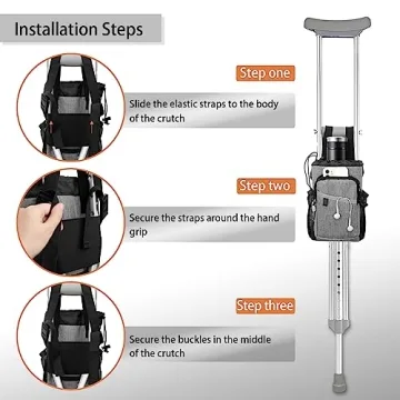 Crutch Bag Pouch – Waterproof, Spacious & Comfortable for Crutches