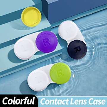 RHUI Case for Contact Lens, Travel Daily Use 3pack Purple