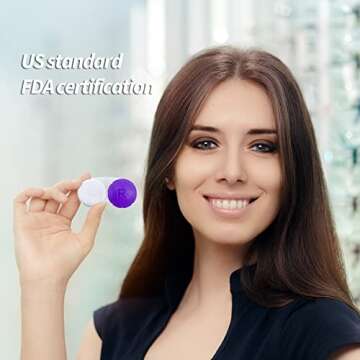 RHUI Case for Contact Lens, Travel Daily Use 3pack Purple