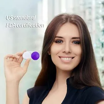 RHUI Case for Contact Lens, Travel Daily Use 3pack Purple