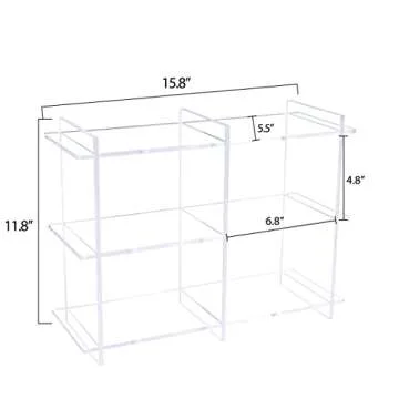 Sumerflos 3-Tier Acrylic Tabletop Display Shelf, Modern Clear Display Stand, Sturdy Storage Shelves for Toy, Makeup, Perfume, Spice