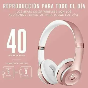 Beats Solo3 Wireless Headphones - Rose Gold - 40 Hours