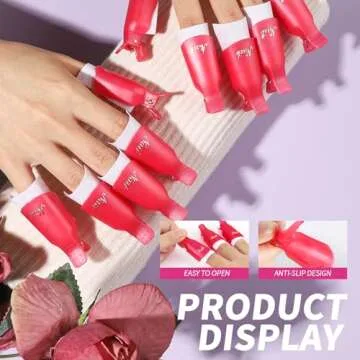 FANDAMEI Nail Polish Gel Remover Tools Kit with Nail Clips, 100ml Nail Polish Remover Bottle, 500 Nail Remover Cotton Pad, Nail Brush, Cuticle Pusher/Peeler, 100/180 Nail File,Buffer Block