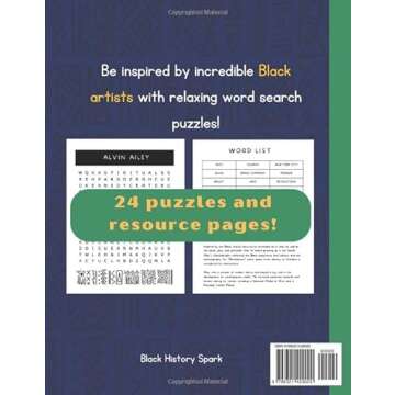 Engaging Word Searches Featuring African-American Artists and Culture